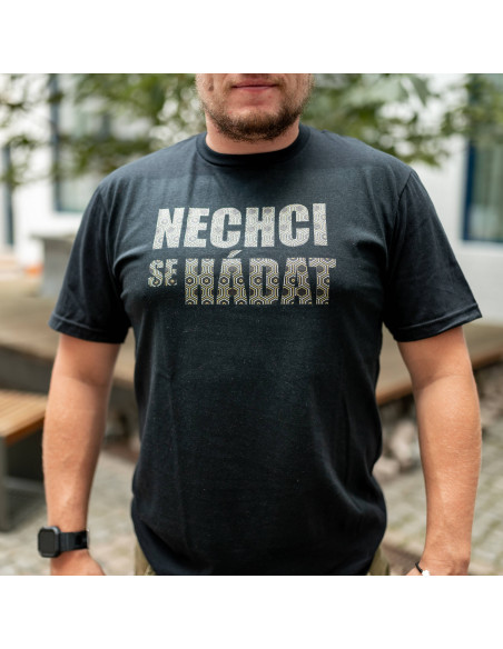 Triko HÁDKOVI „NECHCI SE HÁDAT“ černé