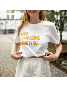 Triko HÁDKOVI „MÁM KOMPLETNĚ VYMETENO“ bílé