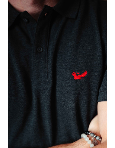 Unisex polo tričko šedé