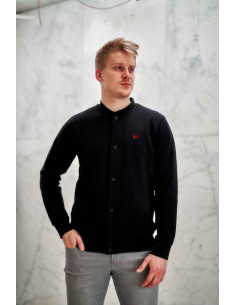 Unisex mikina na knoflíky černá